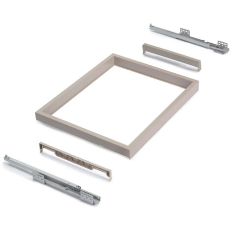 Emuca Set Di Guide Per Cassetti A Scomparsa Silver, Estrazione Totale, Push, Profondità 250 Mm Acciaio Zincato Bianco 89878279