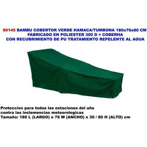 bambu cobertor verde hamaca-tumbona 180x76x80 cm polie.recubr.pu