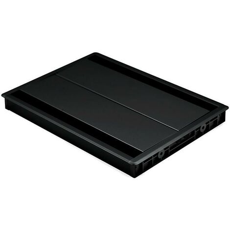 HERRAJES ALK pasacable con tapa amortiguada acabado negro , 0