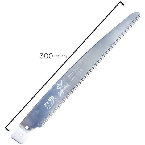 Hoja de repuesto recta Samurai – hoja de 30 cm S301LH con mango antideslizante, dientes de cuchilla