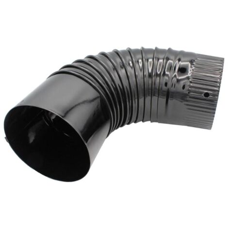 THECA codo 90g estufa vitrificado 150mm. , Codo de estufa vitrificado brillo 0,5mmLongitud 1 metroAngulo 90ºAncho 150mm.