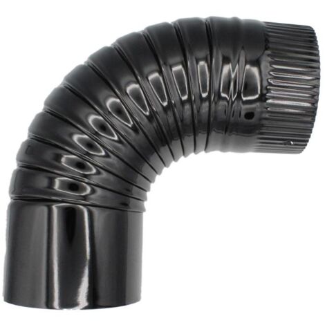 THECA codo 90g estufa vitrificado 150mm. , Codo de estufa vitrificado brillo 0,5mmLongitud 1 metroAngulo 90ºAncho 150mm.