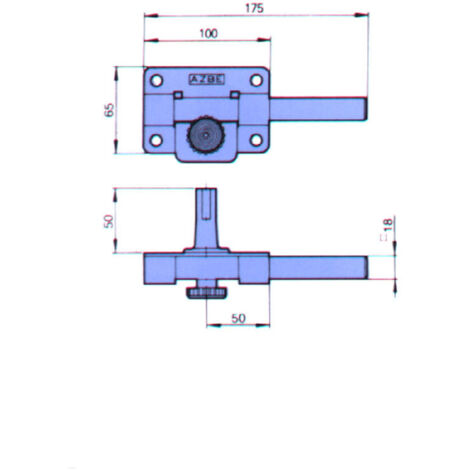 yale azbe cerrojos  5    hn 100 sobreponer c-europ.pasador+boton
