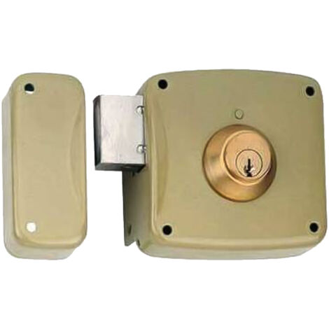 Cerradura Sobreponer 80X42Mm 5124Ahe08I Hierro Esmaltado Palanca Izquierda Lince