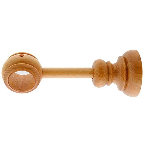RIEL CHYC soporte madera extensible 28x205 mm. teca , Soporte madera - Extensible - Medida: ø28x205 mm.- Acabado: teca.- Ideal para el montaje de cortinas.