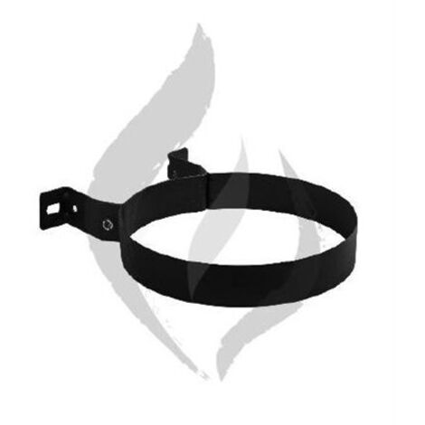 abrazadera atornillar estufa vitrificado negro ø 200mm abva200