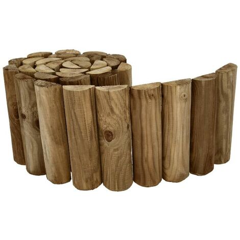fusible puesta de sol grandioso bordura madera 6x20 (alt.) cm. longitud 2 metros. bordo madera flexible,  rollborder madera. maderatratada, delimitador jardin