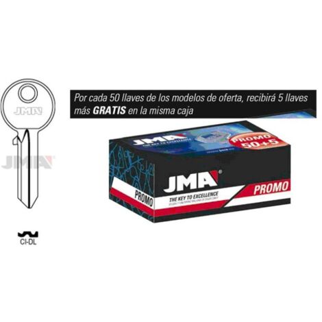 llaves jma promo  50 llaves+5 gratis acero tipo a mod cvl-5i (caja 50 unidades) (1/2)