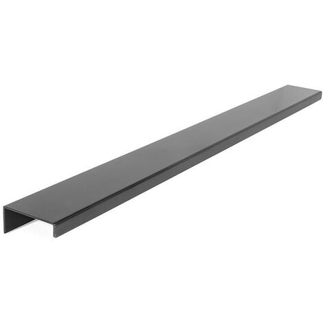 tirador aluminio modelo way acabados laton oscuro, negro mate, anodizado mate acabado negro mate dist. agujero dist. 320mm.