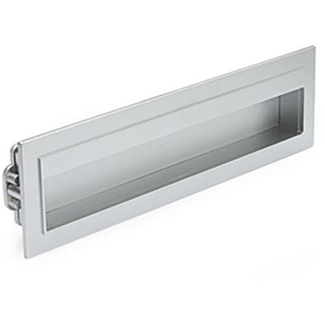 tirador embutido kara. plástico resistente. aluminio ral 9006 - qq (1/2)