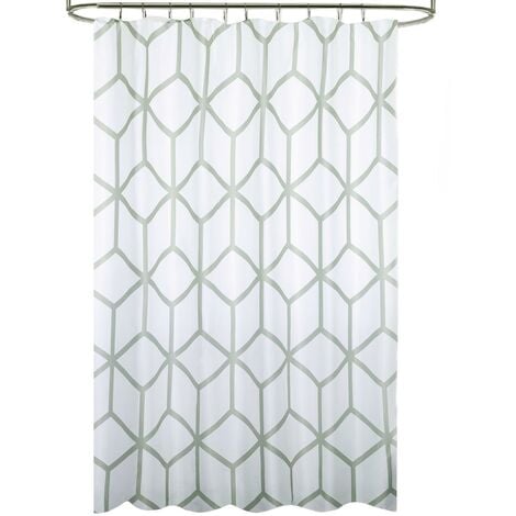 cortina ducha tela geometria 180 x 200 cm. cortina baño, cortina tela  impermeable con anillas