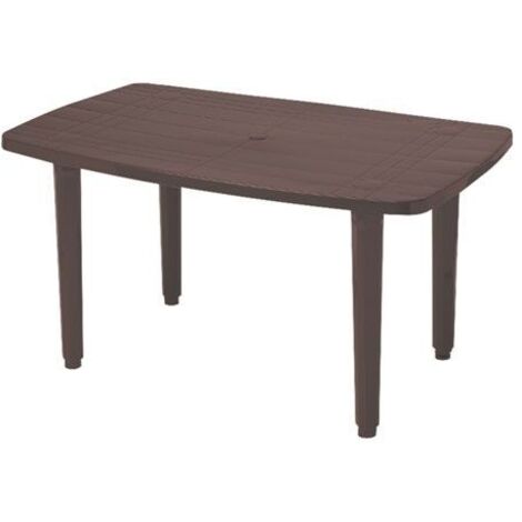 GARDEN LIFE mesa rectangular 140x90 cm wengue 4022w , Mesa resina 140x90cm 4022W Wengue. -Marca: Gardenlife. -Mesa de plástico, rectangular y de color blanco. -Ideal para jardín y