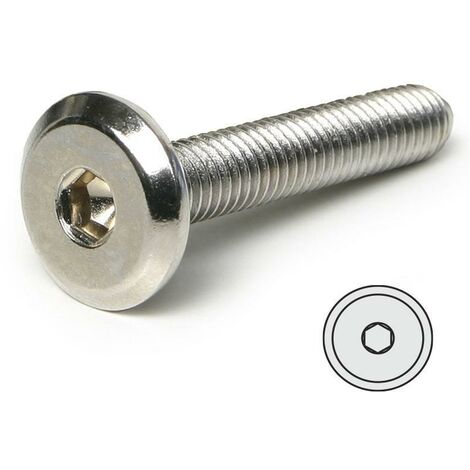 tornillo embellecedor cegas cabeza plana allen m6/m8 níquel. elegir largo. largo 25mm diámetro 8mm