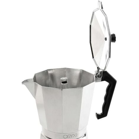 ORYX cafetera aluminio 2 tazas (100 ml.) classic , Cafetera aluminio tipo italiana clasica- Capacidad para 2 tazas de café (100 ml.)- Apta para vitrocerámica, placa elé