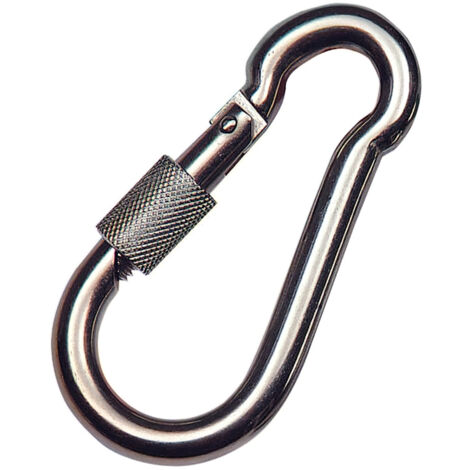 mosqueton bombero inoxidable con seguro  100x10 uso domestico