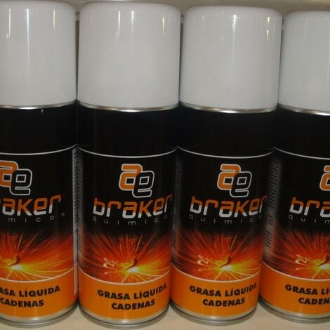 BRAKER spray grasa cadenas braker 400ml , 0UNIDADES , BRAKER spray grasa cadenas braker 400ml , 0UNIDADES