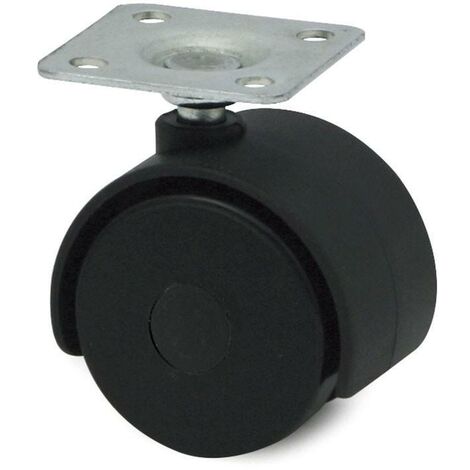 Q&Q rueda giratoria kelly aro doble d32 plástico negro , 0UNIDADES