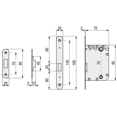 AYR picaporte magnetico unif.70mm niquel satinado , 0 , AYR picaporte magnetico unif.70mm niquel satinado , 0