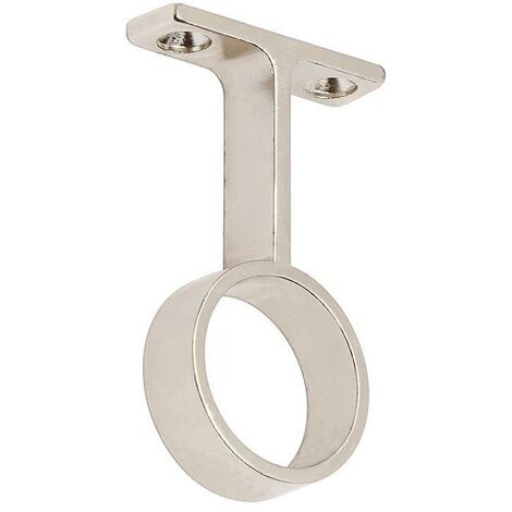 HERRAJES ALK soporte tubo redondo d25mm central niquel , 0CIENTOS (1/4)