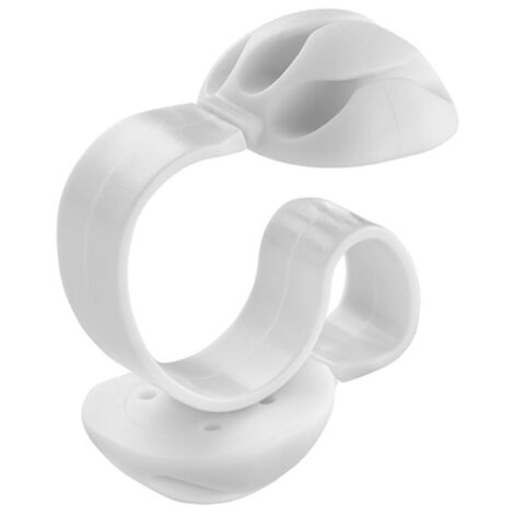 INOFIX clip para cable triple blanco  blister 1 , Clip triple para fijación de cables Inofix Mantiene los cables organizados y de fácil acceso en el escritorio Se fija al b