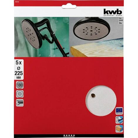 KWB 5 discos q-s perf.225mm /180 49492118 , Blister De 5 Discos De Lija D.225Mm Grano 180 de la marca Einhell. (1/2)