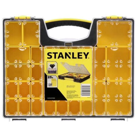 Stanley – Maletín organizador profesional – Tapa de polipropileno resistente – Compartimentos extraíbles – Diseño de panal para herramientas (1/4)
