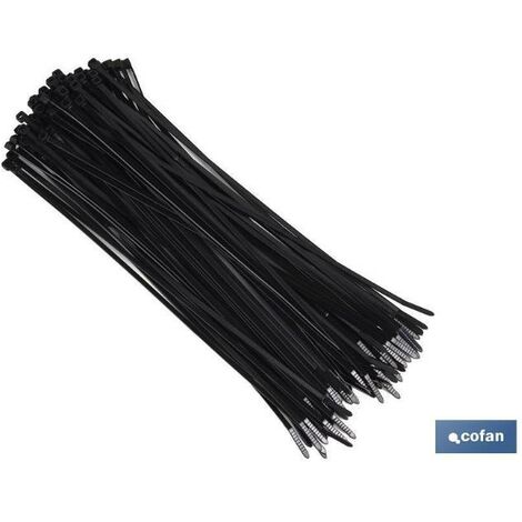 Clips para cables eléctricos P de nailon negro de 100 x 8 mm