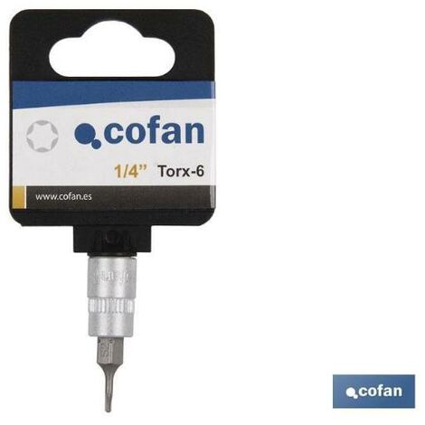 COFAN vaso 1/2 punta corta t-50 , Llave de vaso de 1/2 con punta corta Torx. Fabricada en acero al cromo vanadio de alta dureza y buena resistencia al desgaste. Este tipo de llave