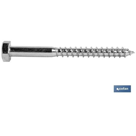 COFAN blíster de 4 uds. din-571  m-8x50 venta unitaria , Tirafondo DIN 571 Blíster Estándar