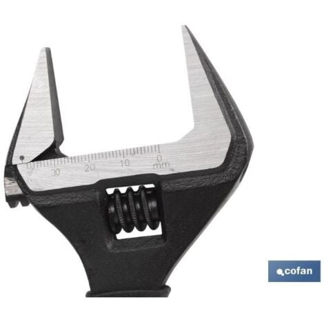 COFAN llave ajustable gran apertura 6 , Llave inglesa reversible de gran apertura Confort. Está fabricada en acero al cromo-vanadio de alta calidad que le aporta una mayor resisten