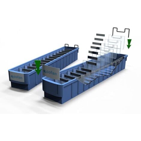 COFAN separador transversal plastico p/gaveta , Separador transversal para gavetas para mostrador con separadores configurables y topes traseros para fin de carrera. Diseñados para