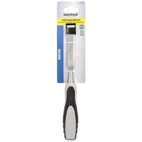 WOLFPACK LINEA PROFESIONAL formon mango bimaterial 20 mm. , Formon Wolfpack Mango bimaterial  20 mm.      - Medidas: largo x ancho, 265 x 20 mm.- Mango ergonómico bimat