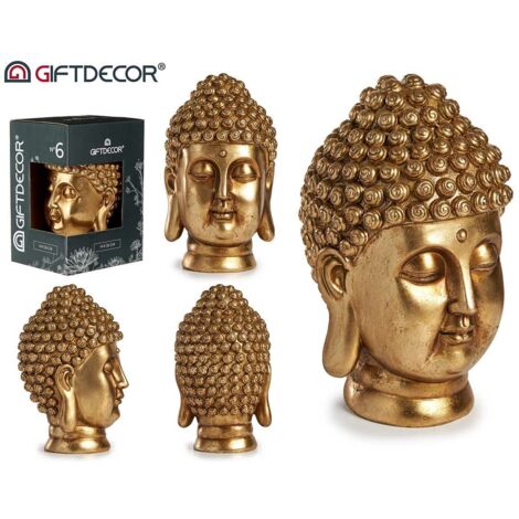 CABEZA BUDA DORADO 17x14x26 CM (1/2)