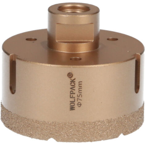 corona diamante para amoladora ø 75 mm. conexión rosca m14. corte seco (1/3)