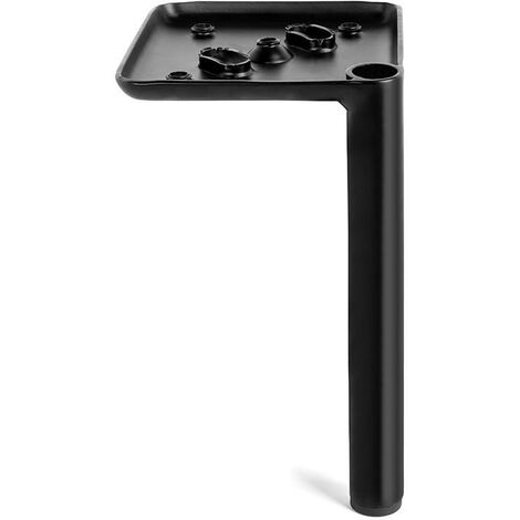 pata metálica modelo troya altura h120, h180 y h250 acabado negro mate altura h180