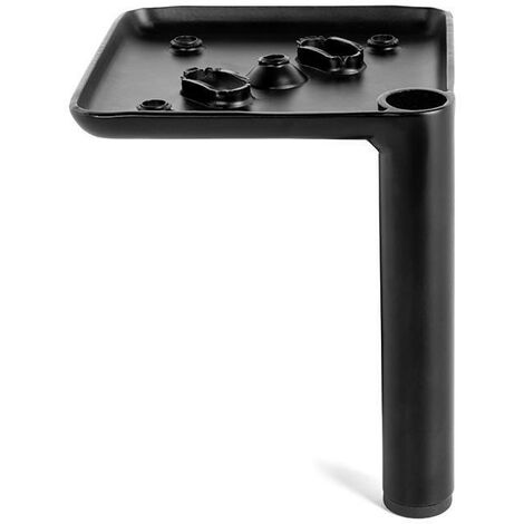 pata metálica modelo troya altura h120, h180 y h250 acabado negro mate altura h120