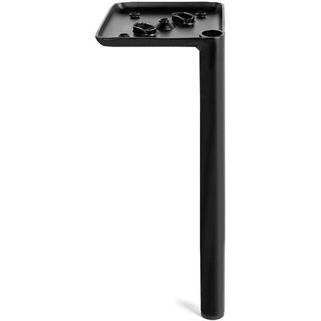 pata metálica modelo troya altura h120, h180 y h250 acabado negro mate altura h250