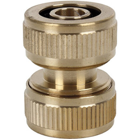 WURKO reparador manguera laton 15 mm , Reparador de latón de 1/2 pulgadaPara mangueras de 15mm. (1/2)