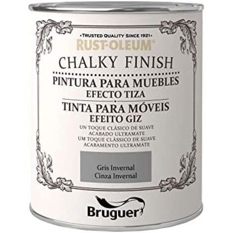 Rust-Oleum Bruguer Chalky Finish pintura para muebles Gris Invernal 750 ml