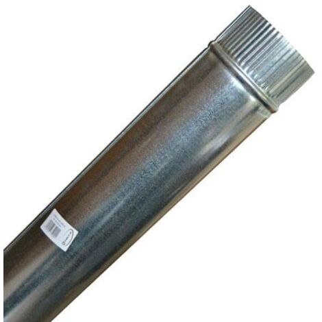 THECA tubo estufa galvanizado 100mm. 1mt. , Tubo de estufa galvanizado 0,5mmLongitud 1 metroAncho 100mm.