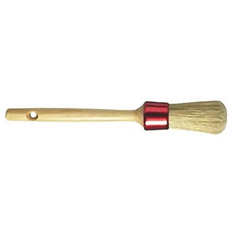 WURKO brocha prensada n14 s/904 mango madera 36 mm , Brocha redonda prensada S904 Nº14Diámetro 36mmUso bricolajeMango de madera sin barnizar.