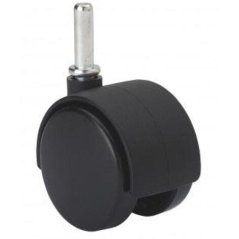 RUEDAS ALEX rueda giratora espiga lisa m8x26 31dk50 poliamix negro