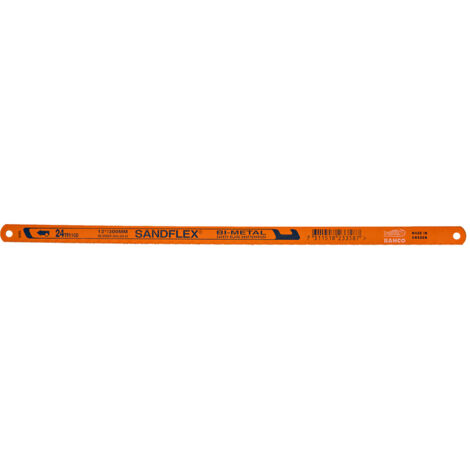 BAHCO hoja sierra bimetal 12/300mm , Hoja de sierra bimetal Sandflex 3906 300 24 Tamaño: 300 x 13 x 0.65 mm Fabricado en acero para muelles, flexible y robusto, y el dentad (1/4)