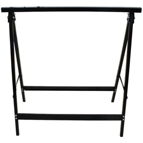 WURKO caballete metalico plegable 100 kg , Caballete soporte multiusos metálicoPlegableTamaño 79,5x37x77,5 cmMetal negroFácil montaje.