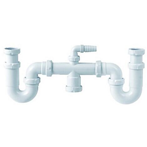 JIMTEN S-30 Sifón Doble Fregadero con Toma Electrodoméstico - ref: 337-007028