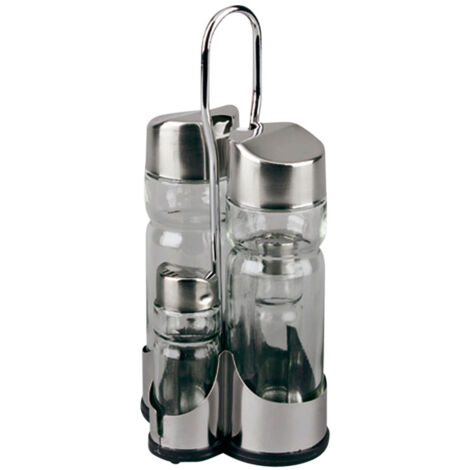 LIFESTYLE vinagrera inoxidable 4 piezas 1480 , Vinagrera inoxidable 4 piezasMarca: Lifestyle Juego de 4 piezas compuesto por aceitera, vinagrera, salero, pimentero y soport