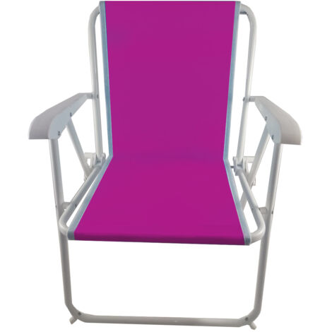 EREDU sillon infantil plegable 691/l/58 , Sillón Infantil Plegable 691/L. -Sillón bajo de playa hecho con tubo de metal y tejido decorado con reposabrazos. -Ligero y con asas para (1/2)