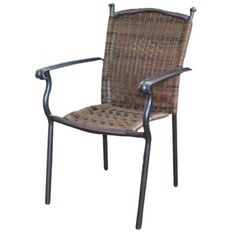 DL sillon aluminio toledo marron , Sillón aluminio Toledo marrónFabricado en fibra imitación mimbre y aluminio de alta calidadApilableResitente a exterioresFácil li (1/2)