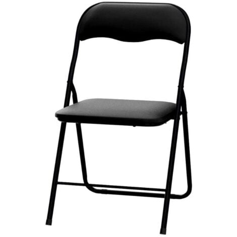 DUPI silla plegable acolchada negra , Silla plegable acolchada negraSilla plegable económica y multifuncional para cualquier tipo de ocasión tanto para interiores como exterior