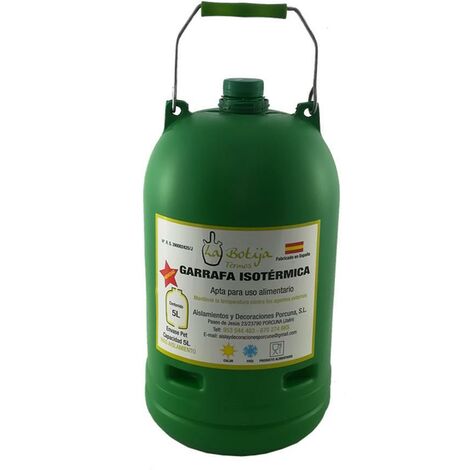 LA BOTIJA bidon termo 5 l , Bidón termo 5 litrosAdecuado para trabajos o deportes en contacto con altas o bajas temperaturasGracias a su triple capa es capaz de mantener líquidos y cítricos a a la tem